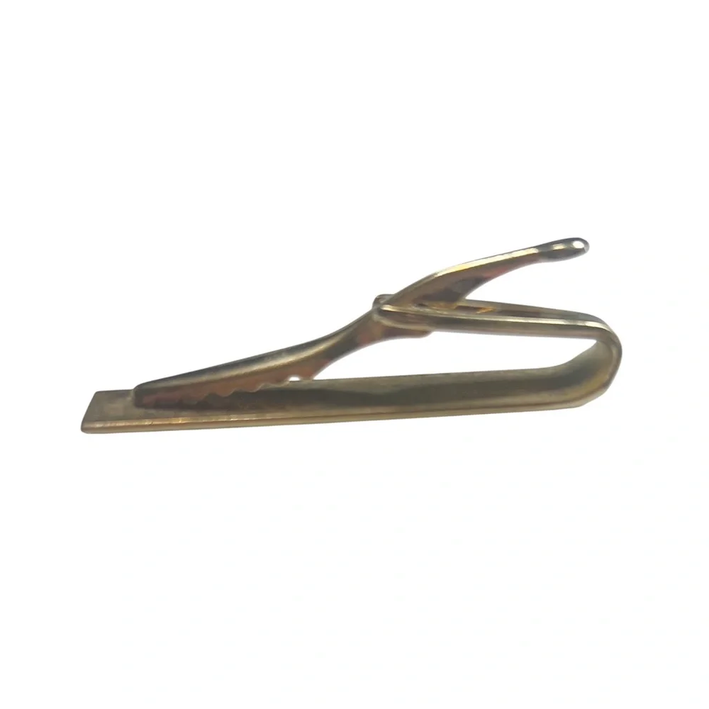 Hickock USA Vintage Gold-Tone Men’s Textured Brick Checkerboard Tie Clip‎